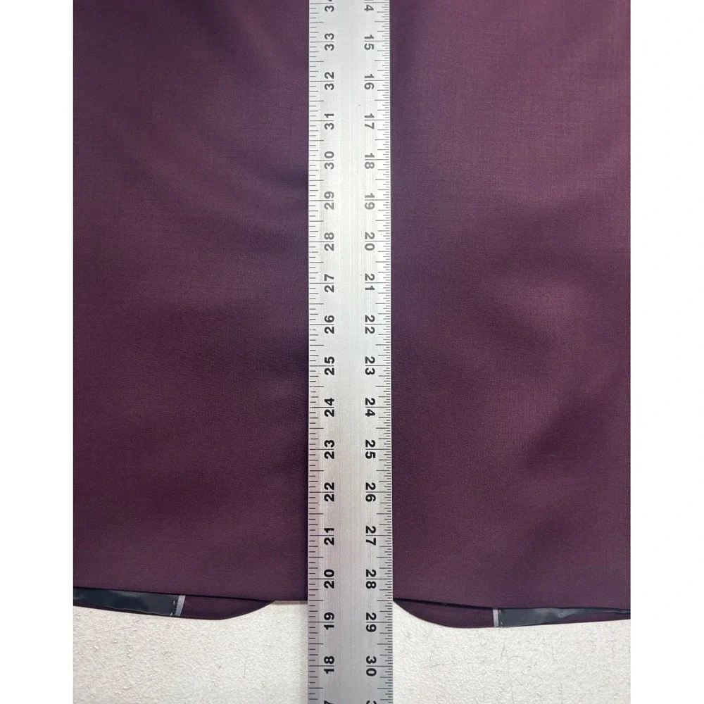 Paul Fredrick 38S Burgundy Gold Buttons Wool Blazer Jacket Sport Suit Coat Mens